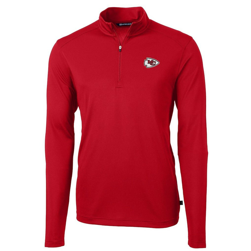 Cutter & Buck Virtue Eco Pique Recycled Quarter-Zip Pullover Jacket - Kansas City Chiefs