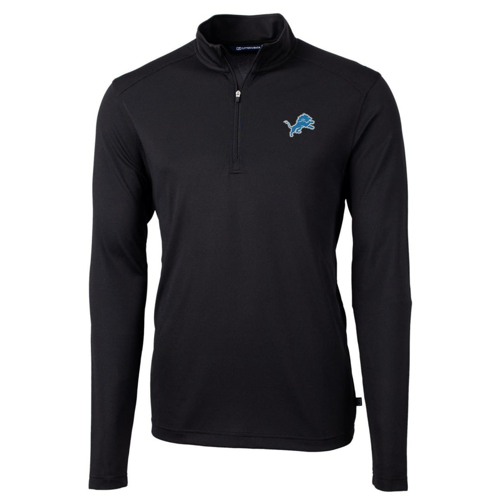 Cutter & Buck Virtue Eco Pique Recycled Quarter-Zip Pullover Jacket - Detroit Lions