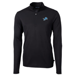 Cutter & Buck Virtue Eco Pique Recycled Quarter-Zip Pullover Jacket - Detroit Lions