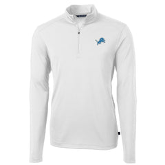 Cutter & Buck Virtue Eco Pique Recycled Quarter-Zip Pullover Jacket - Detroit Lions