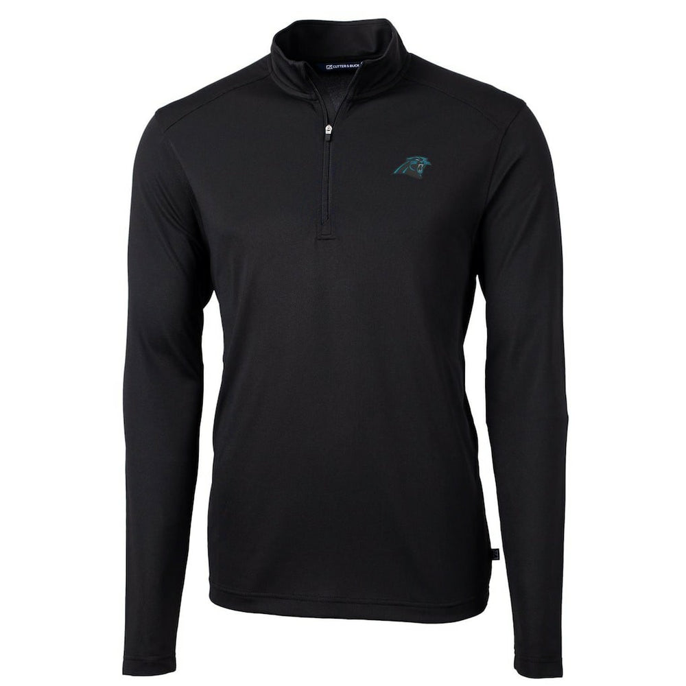 Cutter & Buck Virtue Eco Pique Recycled Quarter-Zip Pullover Jacket - Carolina Panthers