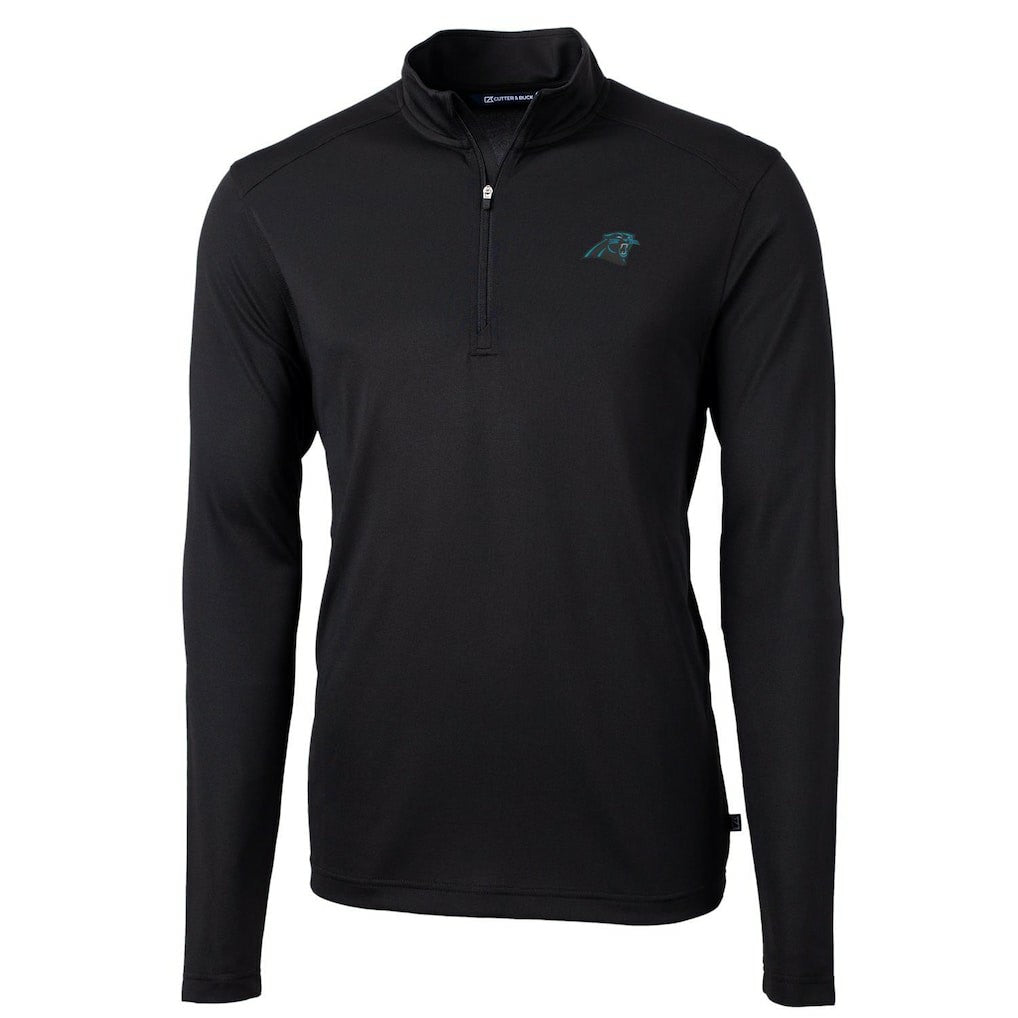 Cutter & Buck Virtue Eco Pique Recycled Quarter-Zip Pullover Jacket - Carolina Panthers