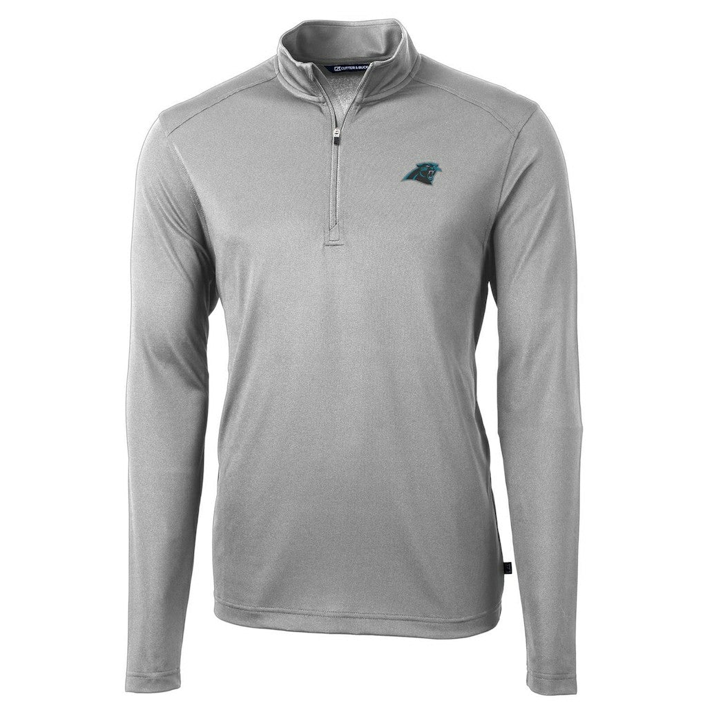 Cutter & Buck Virtue Eco Pique Recycled Quarter-Zip Pullover Jacket - Carolina Panthers