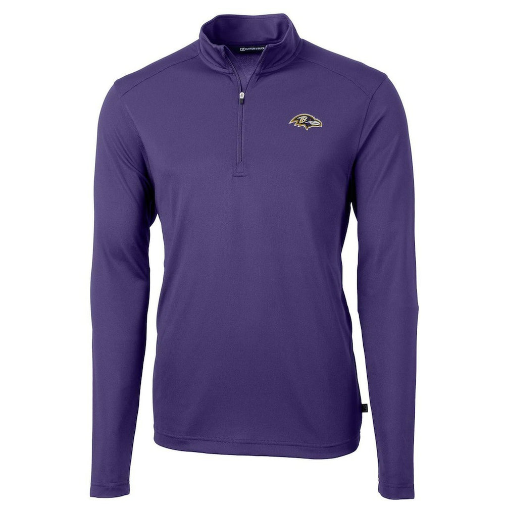 Cutter & Buck Virtue Eco Pique Recycled Quarter-Zip Pullover Jacket - Baltimore Ravens
