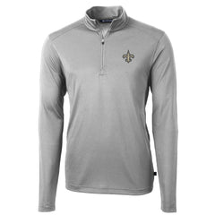 Cutter & Buck Virtue Eco Pique Recycled Quarter-Zip Pullover Jacket - New Orleans Saints