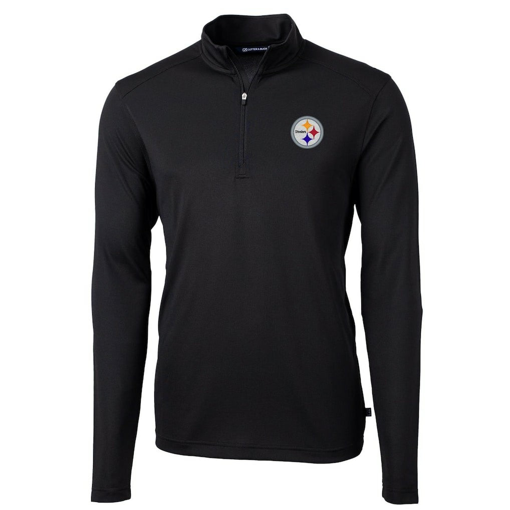 Cutter & Buck Virtue Eco Pique Recycled Quarter-Zip Pullover Jacket - Pittsburgh Steelers