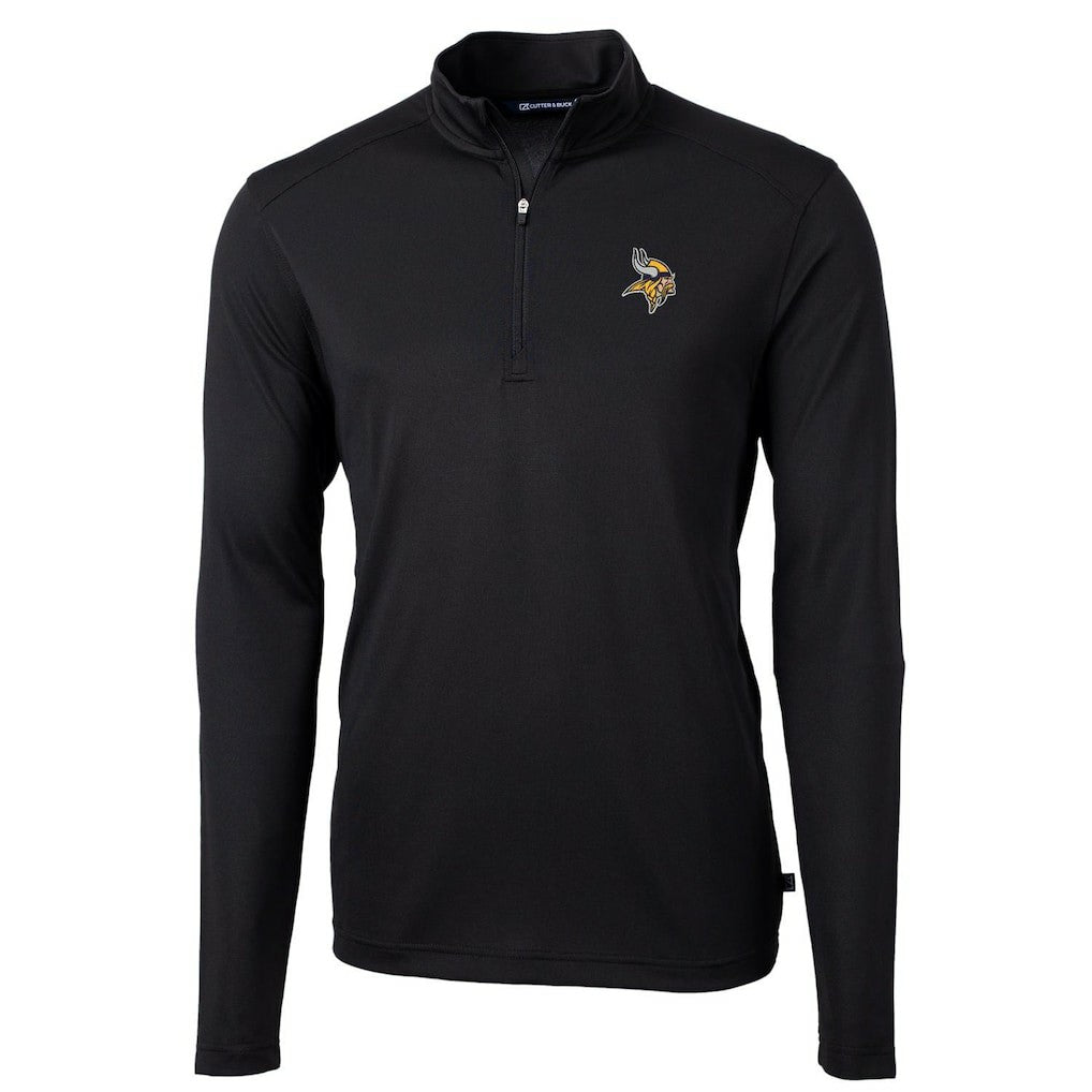 Cutter & Buck Virtue Eco Pique Recycled Quarter-Zip Pullover Jacket - Minnesota Vikings