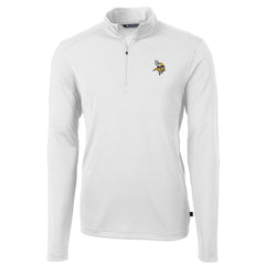 Cutter & Buck Virtue Eco Pique Recycled Quarter-Zip Pullover Jacket - Minnesota Vikings