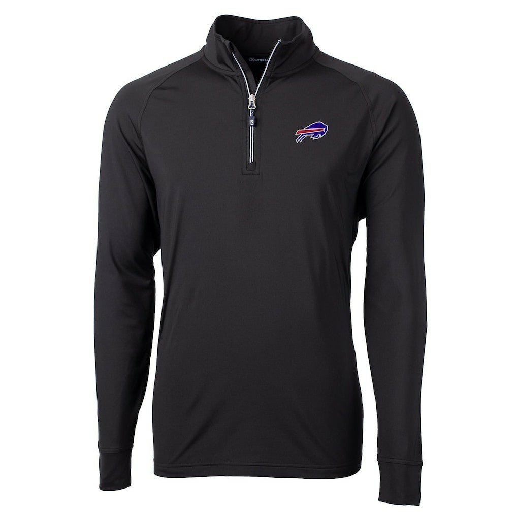 Cutter & Buck Big & Tall Adapt Eco Knit Quarter-Zip Pullover Jacket - Buffalo Bills