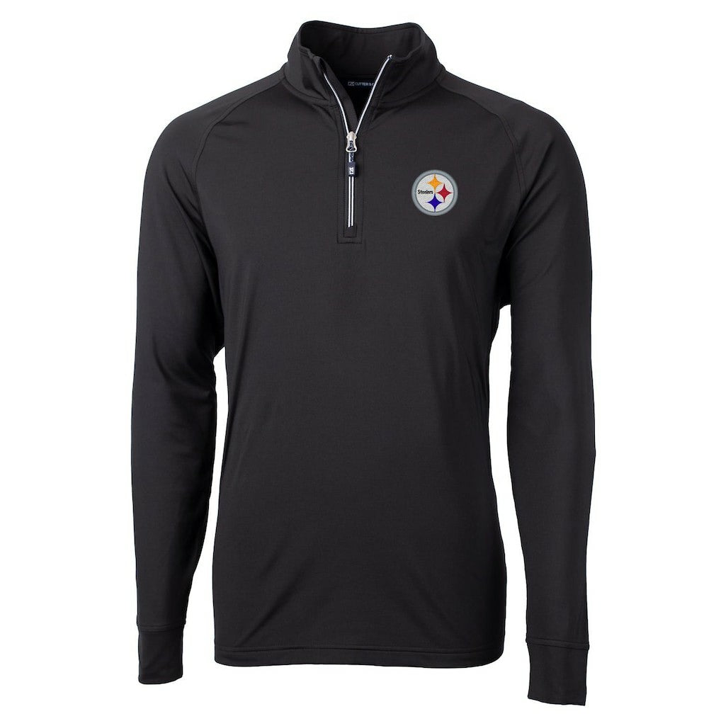 Cutter & Buck Big & Tall Adapt Eco Knit Quarter-Zip Pullover Jacket - Pittsburgh Steelers