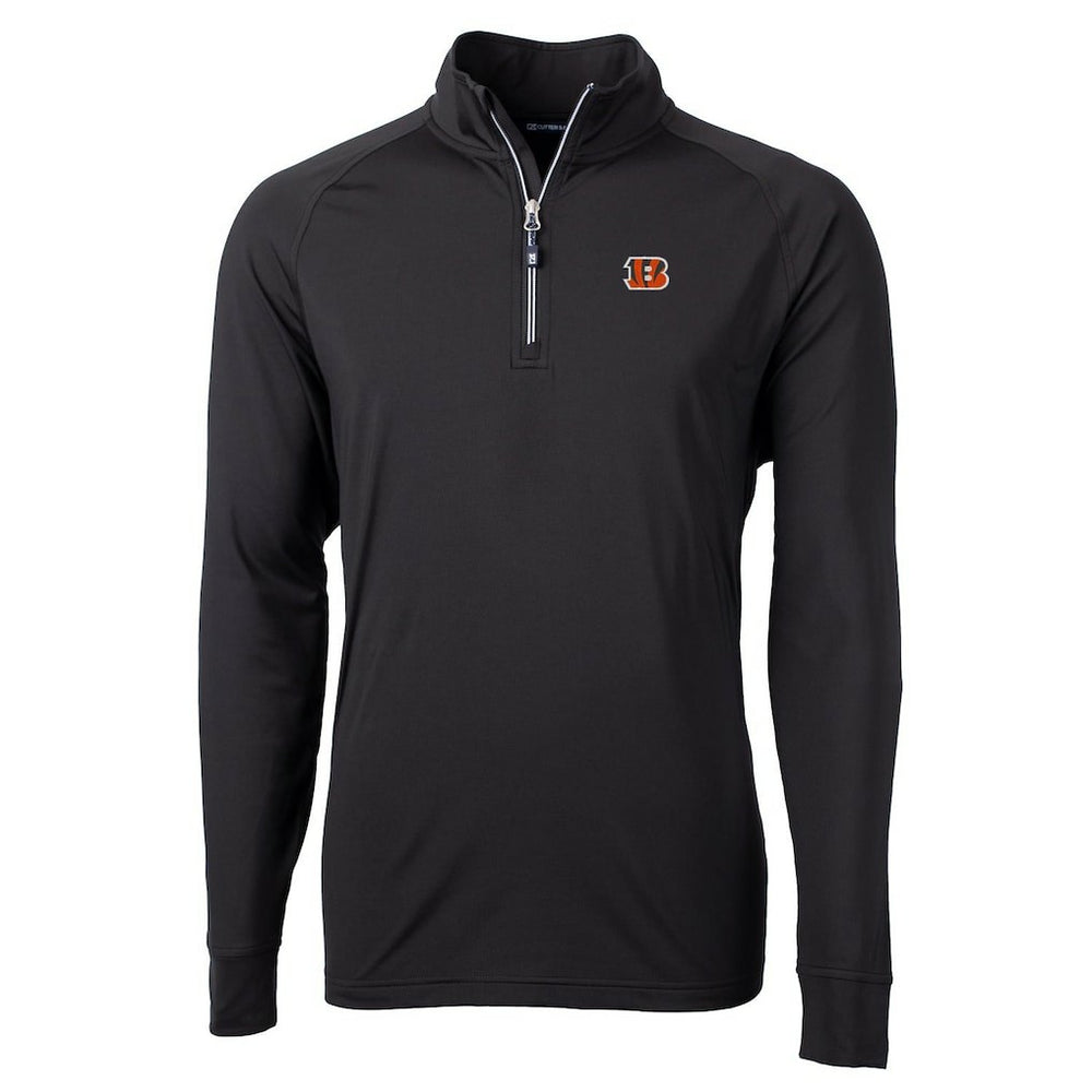 Cutter & Buck Big & Tall Adapt Eco Knit Quarter-Zip Pullover Jacket - Cincinnati Bengals