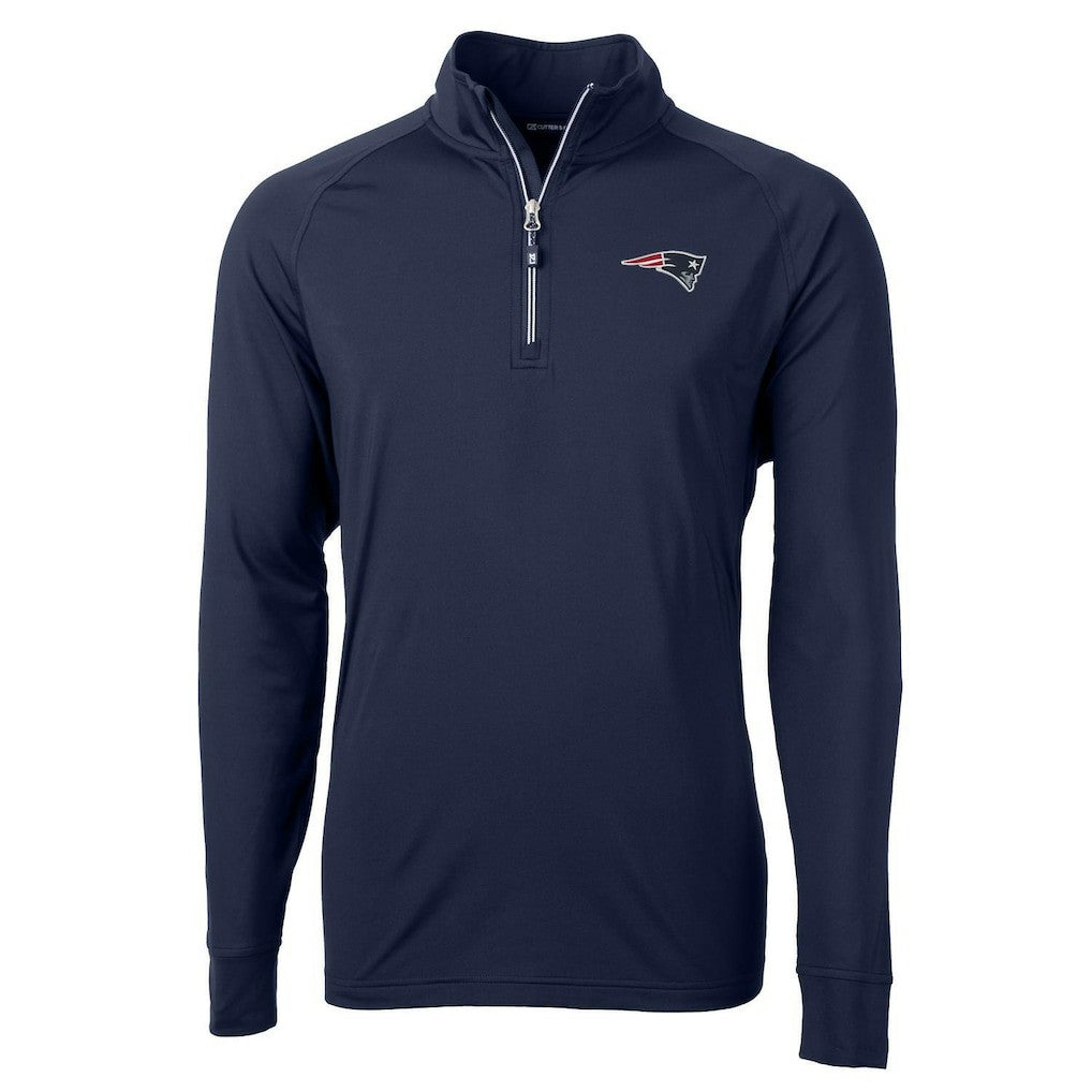 Cutter & Buck Big & Tall Adapt Eco Knit Quarter-Zip Pullover Jacket - New England Patriots