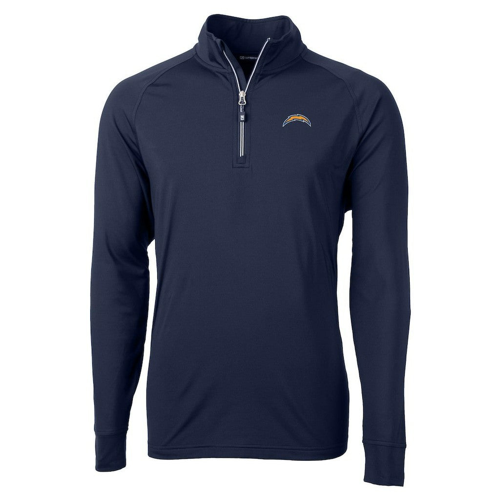 Cutter & Buck Big & Tall Adapt Eco Knit Quarter-Zip Pullover Jacket - Los Angeles Chargers