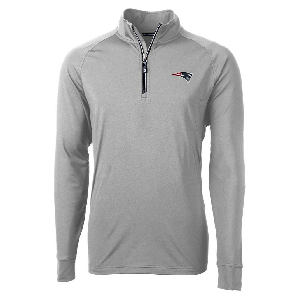 Cutter & Buck Big & Tall Adapt Eco Knit Quarter-Zip Pullover Jacket - New England Patriots