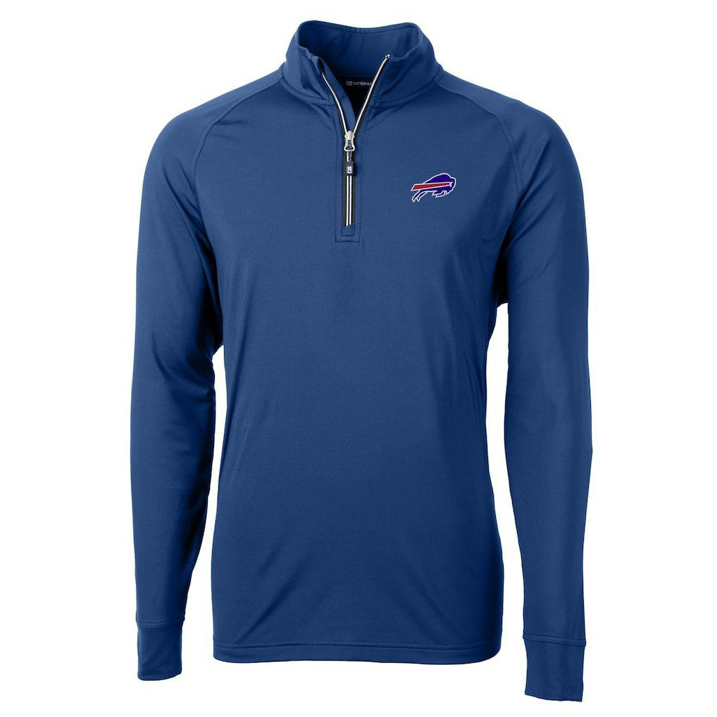 Cutter & Buck Big & Tall Adapt Eco Knit Quarter-Zip Pullover Jacket - Buffalo Bills