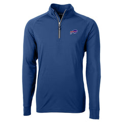 Cutter & Buck Big & Tall Adapt Eco Knit Quarter-Zip Pullover Jacket - Buffalo Bills