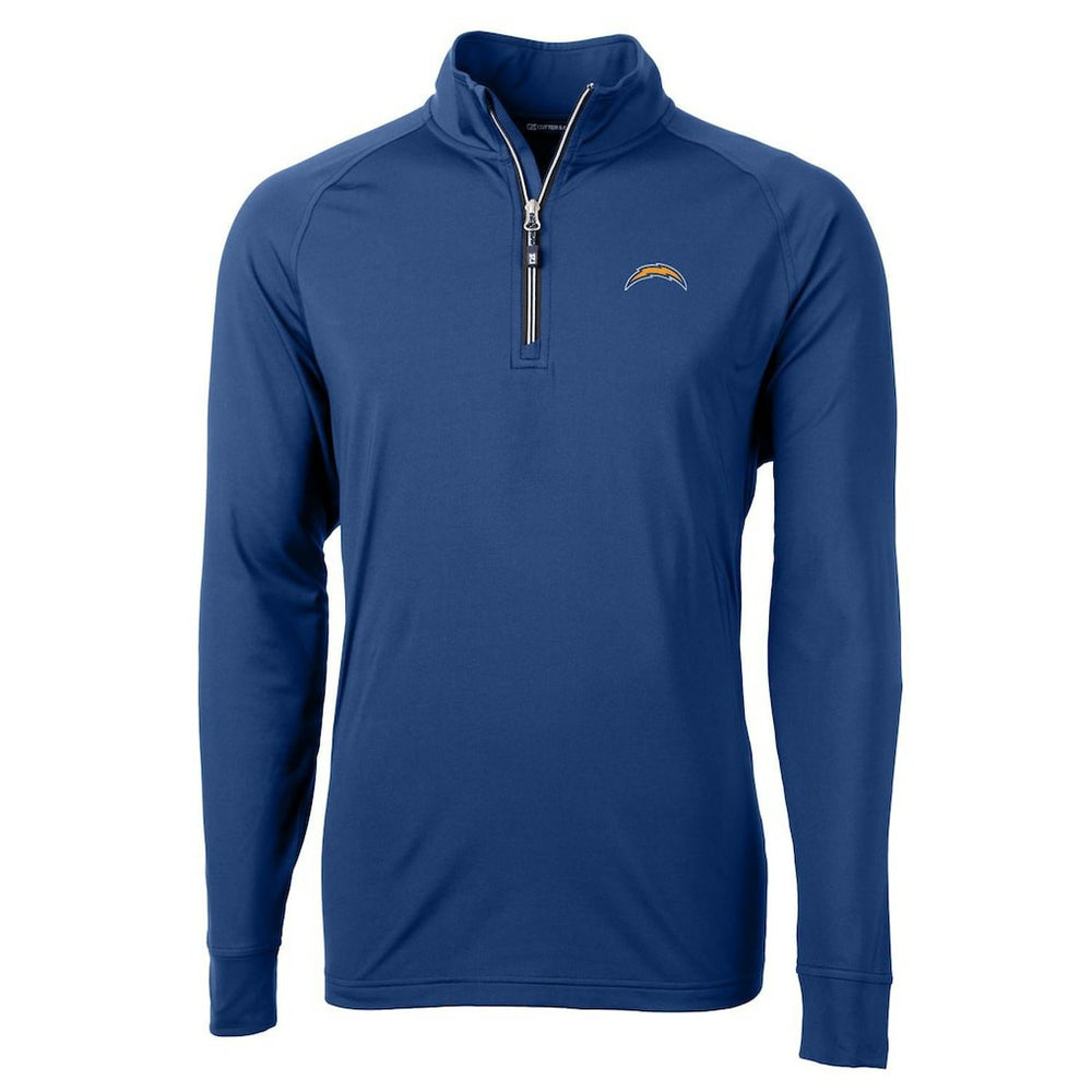Cutter & Buck Big & Tall Adapt Eco Knit Quarter-Zip Pullover Jacket - Los Angeles Chargers