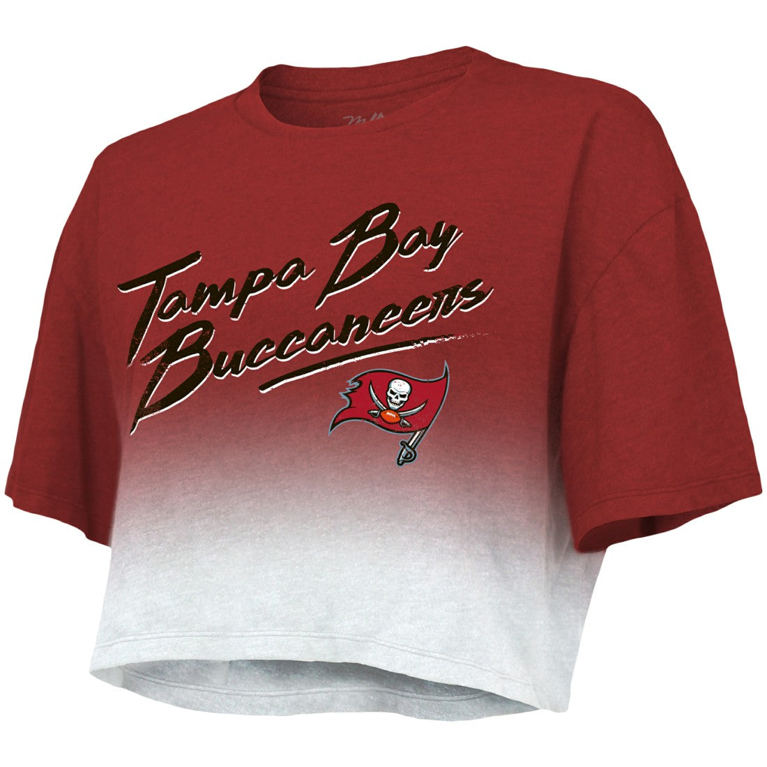 Tom Brady  Majestic Threads Women's Drip-Dye Player Name & Number Tri-Blend Crop T-Shirt - Tampa Bay Buccaneers
