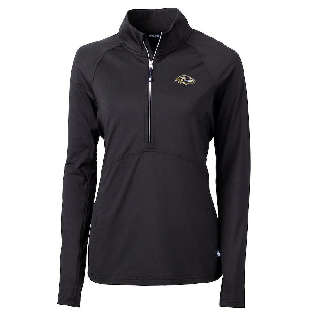 Cutter & Buck Women's Adapt Eco Knit Half-Zip Pullover Jacket - Baltimore Ravens