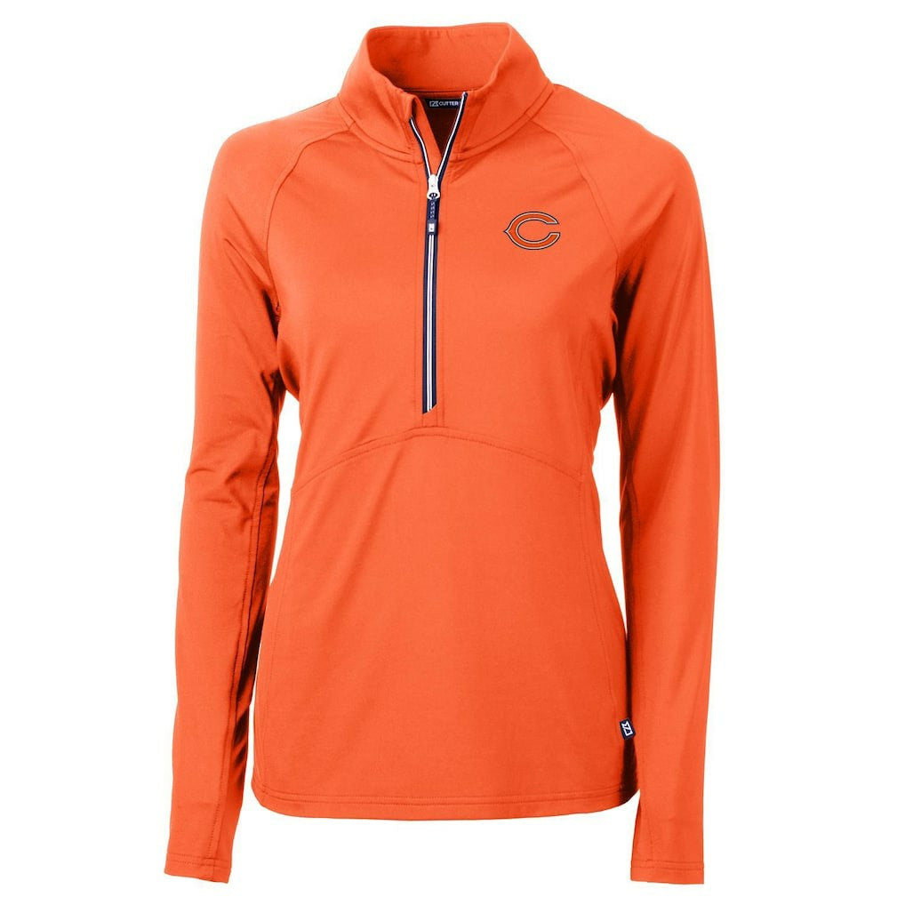 Cutter & Buck Women's Adapt Eco Knit Half-Zip Pullover Jacket - Chicago Bears