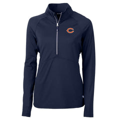 Cutter & Buck Women's Adapt Eco Knit Half-Zip Pullover Jacket - Chicago Bears