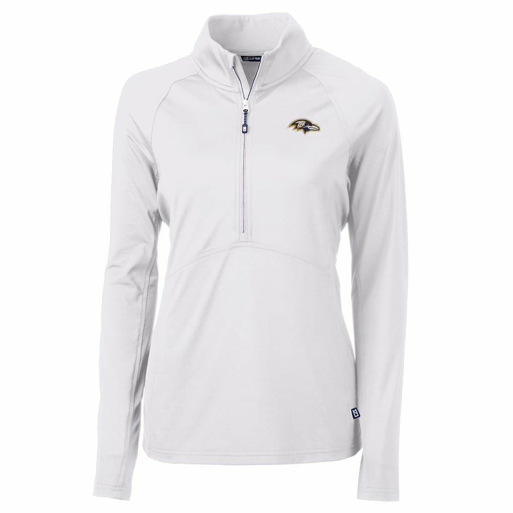 Cutter & Buck Women's Adapt Eco Knit Half-Zip Pullover Jacket - Baltimore Ravens