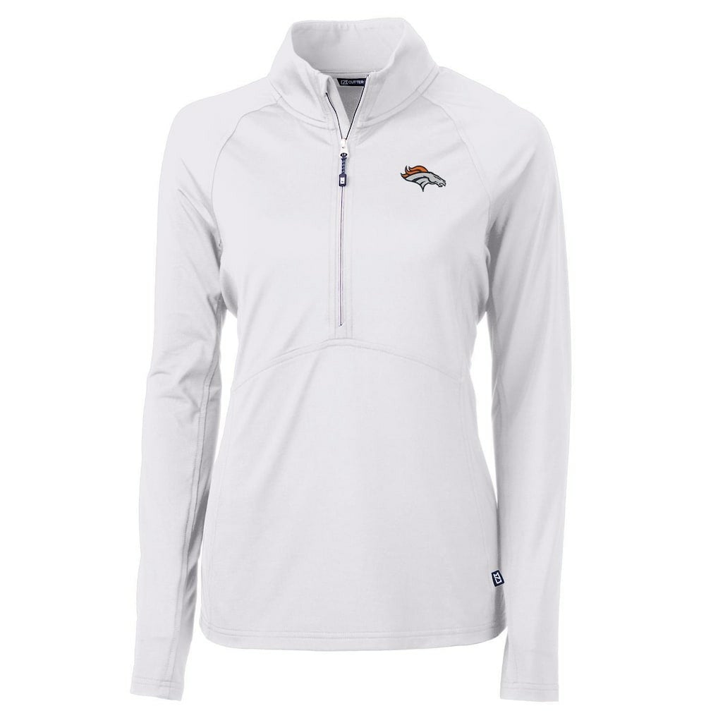 Cutter & Buck Women's Adapt Eco Knit Half-Zip Pullover Jacket - Denver Broncos