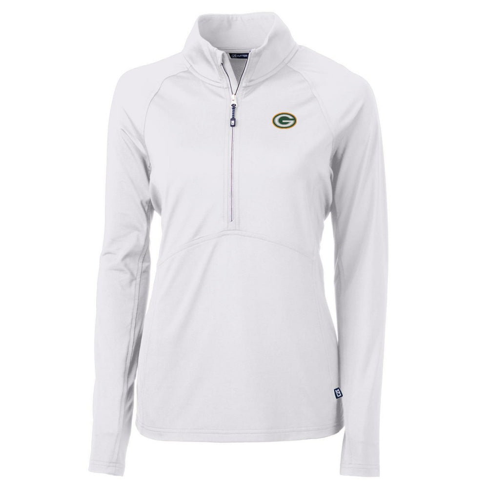 Cutter & Buck Women's Adapt Eco Knit Half-Zip Pullover Jacket - Green Bay Packers