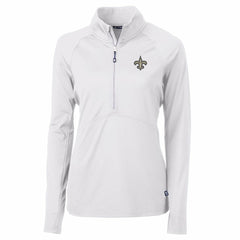 Cutter & Buck Women's Adapt Eco Knit Half-Zip Pullover Jacket - New Orleans Saints