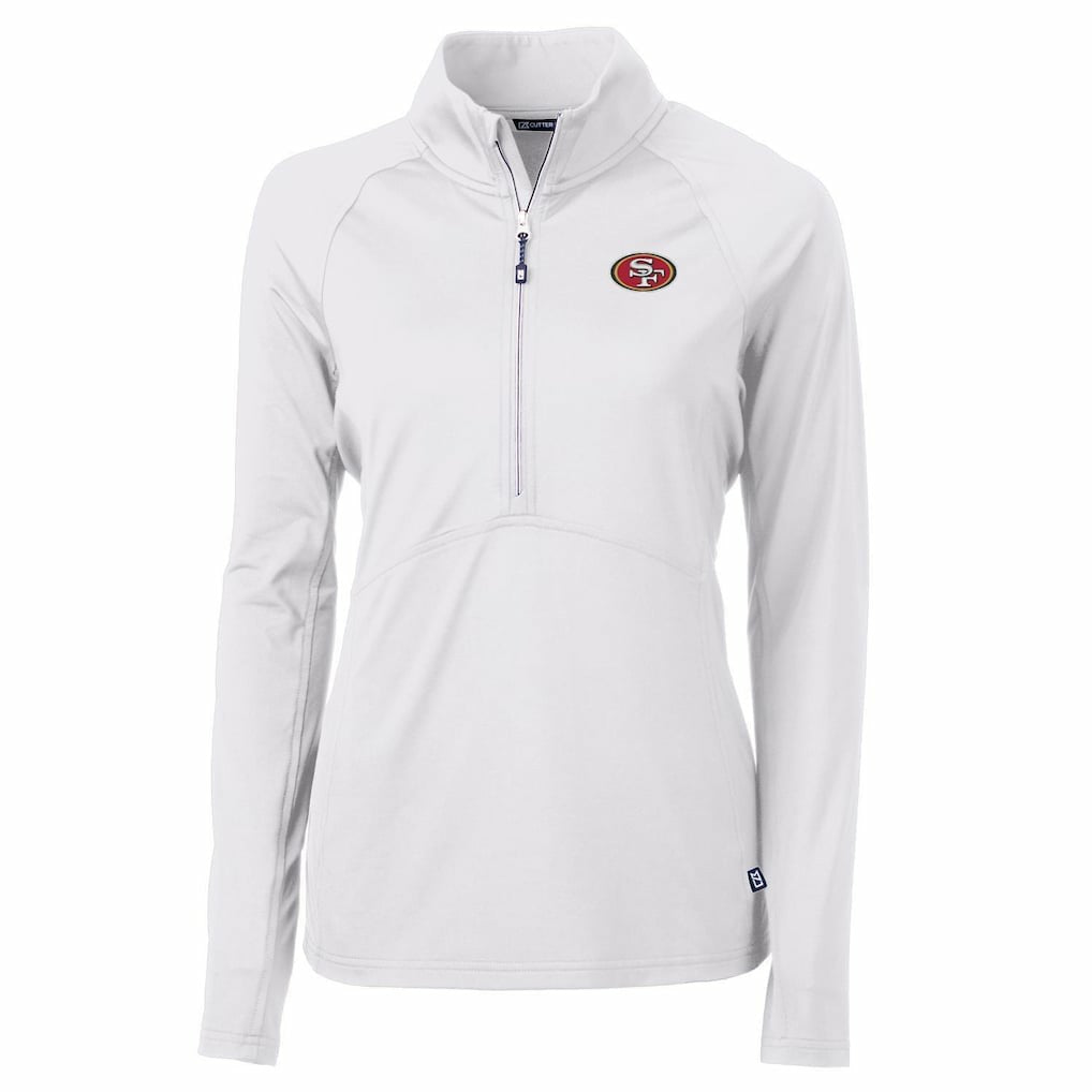 Cutter & Buck Women's Adapt Eco Knit Half-Zip Pullover Jacket - San Francisco 49ers