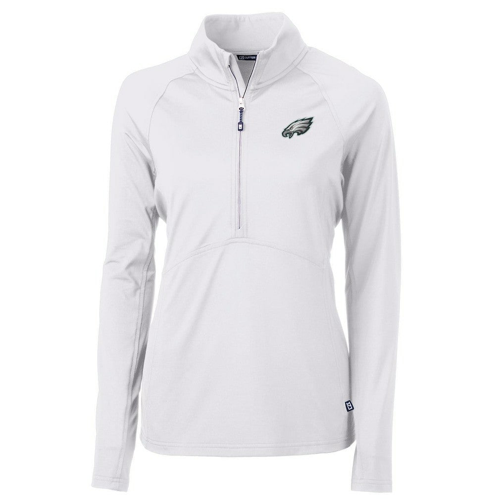 Cutter & Buck Women's Adapt Eco Knit Half-Zip Pullover Jacket - Philadelphia Eagles