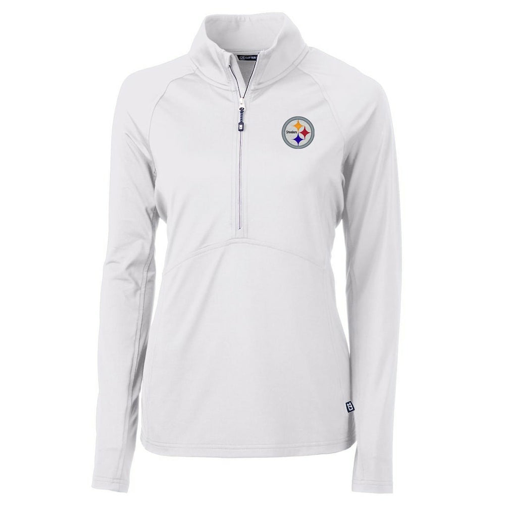 Cutter & Buck Women's Adapt Eco Knit Half-Zip Pullover Jacket - Pittsburgh Steelers