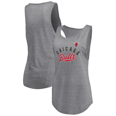 NBA Chicago Bulls Women's Quality Time Open Scoop Neck Tri-Blend Tank Top sale