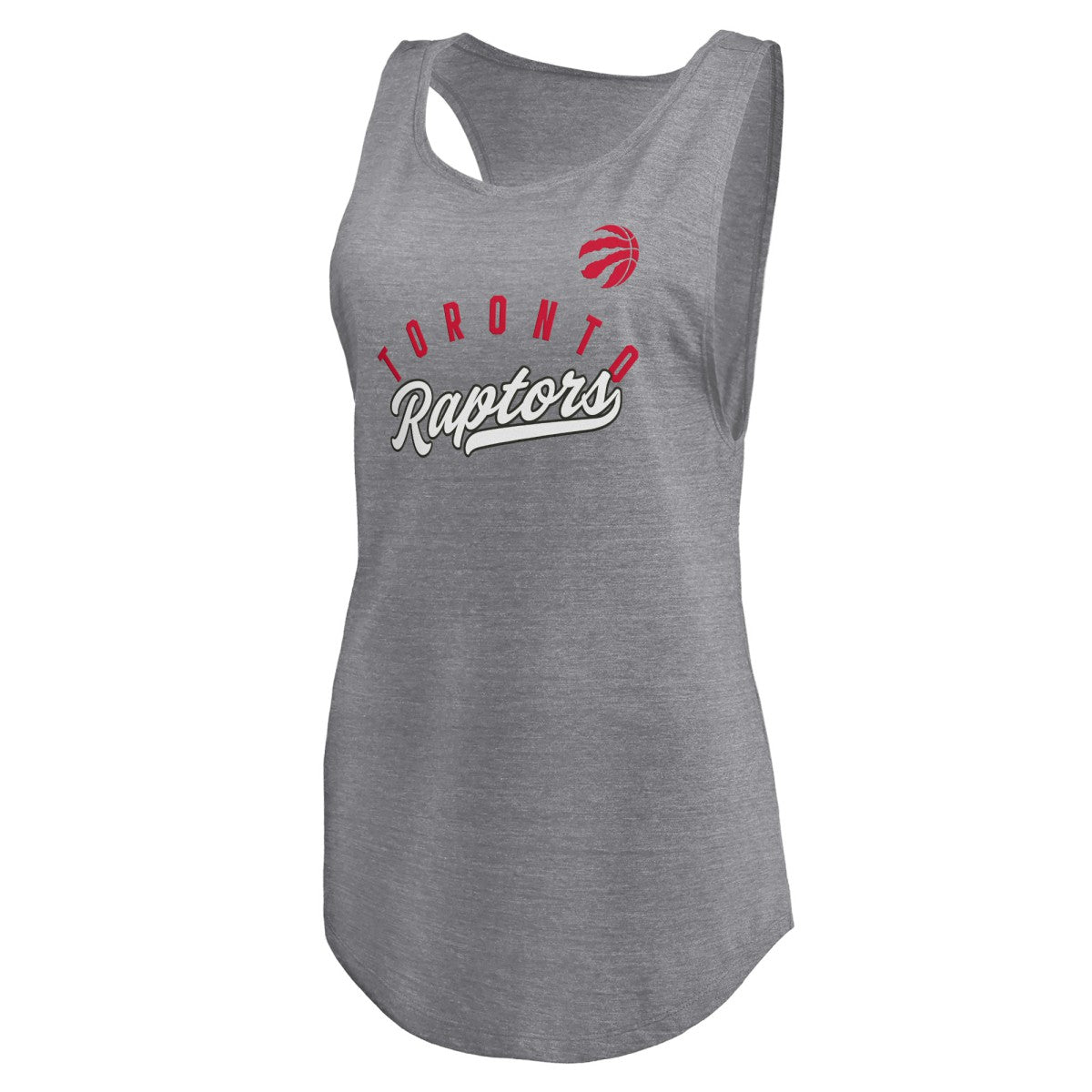 NBA Toronto Raptors Women's Quality Time Open Scoop Neck Tri-Blend Tank Top