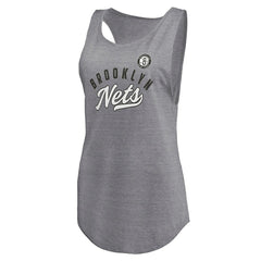 NBA Brooklyn Nets Women's Quality Time Open Scoop Neck Tri-Blend Tank Top