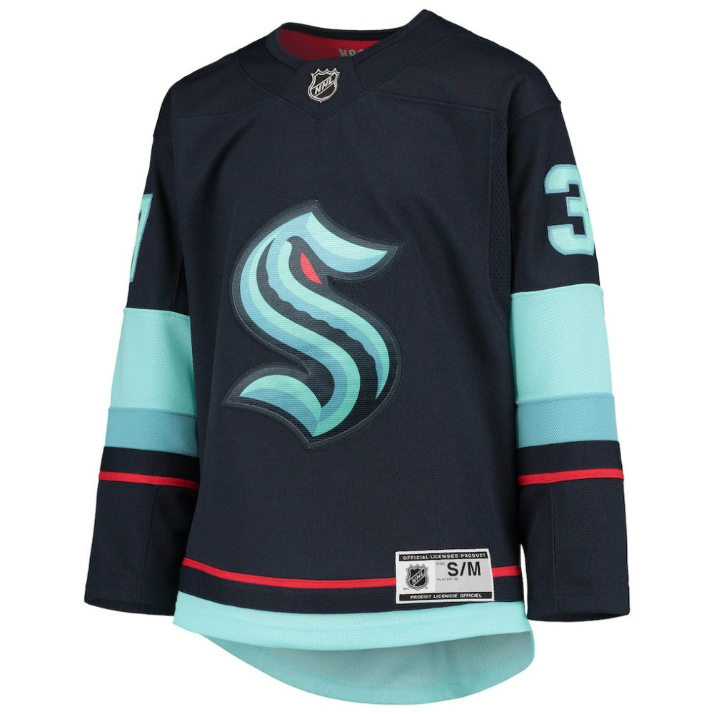 NHL Deep Sea Blue Yanni Gourde Seattle Kraken Youth Home Premier Player Jersey