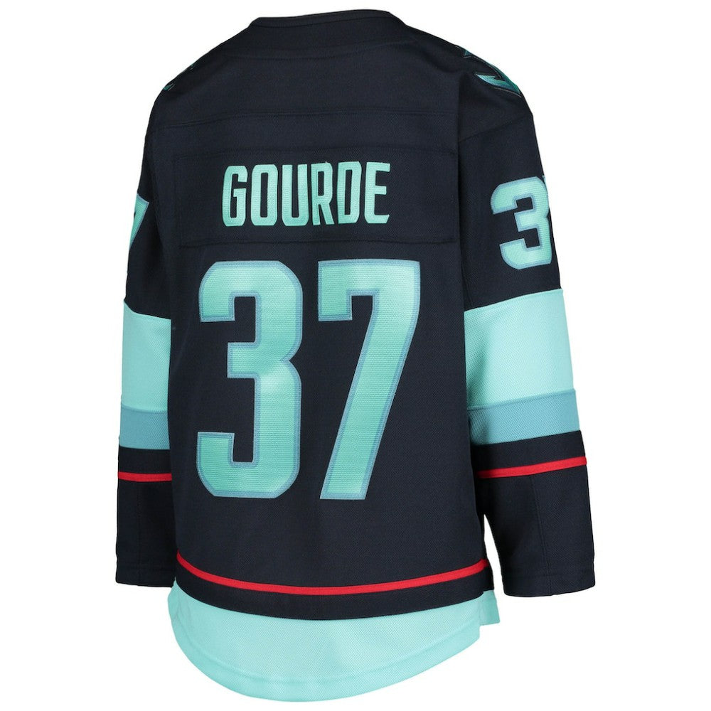NHL Deep Sea Blue Yanni Gourde Seattle Kraken Youth Home Premier Player Jersey