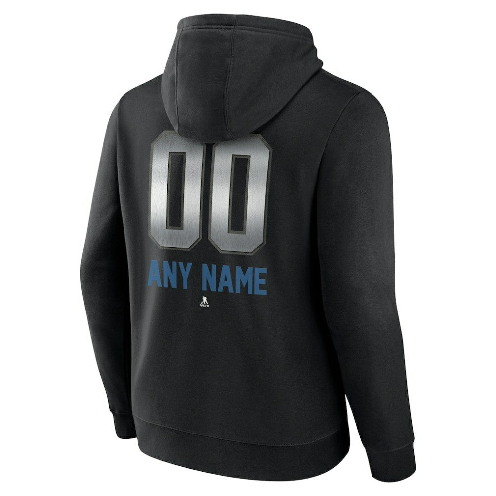 NHL Black Colorado Avalanche Personalized Midnight Mascot Logo Pullover Hoodie