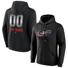 NHL Black Columbus Blue Jackets Personalized Midnight Mascot Logo Pullover Hoodie