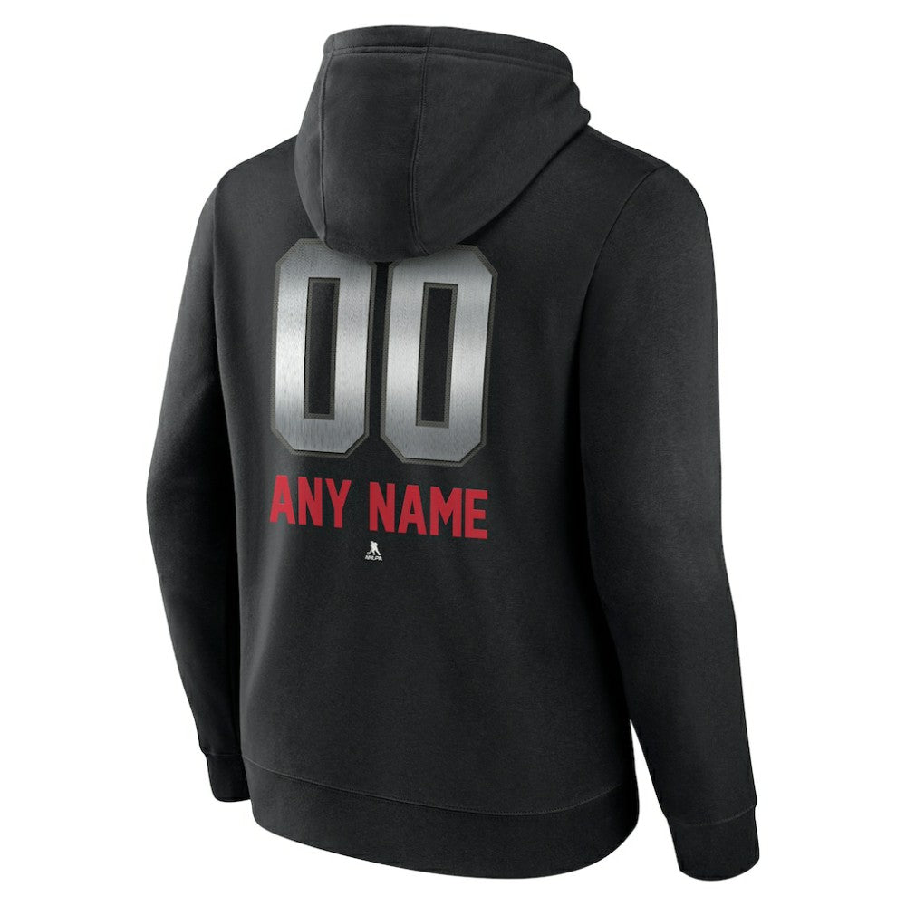 NHL Black Columbus Blue Jackets Personalized Midnight Mascot Logo Pullover Hoodie