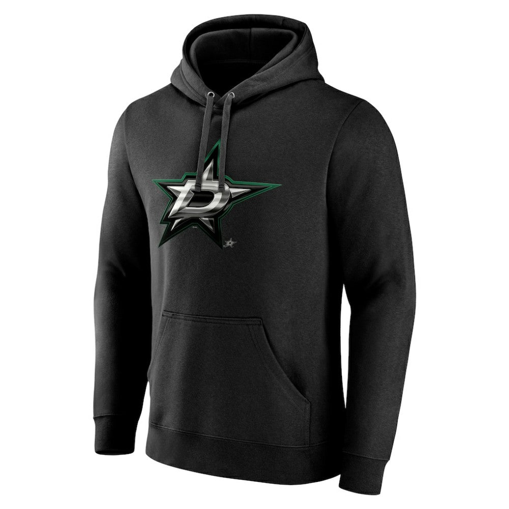 NHL Black Dallas Stars Personalized Midnight Mascot Logo Pullover Hoodie