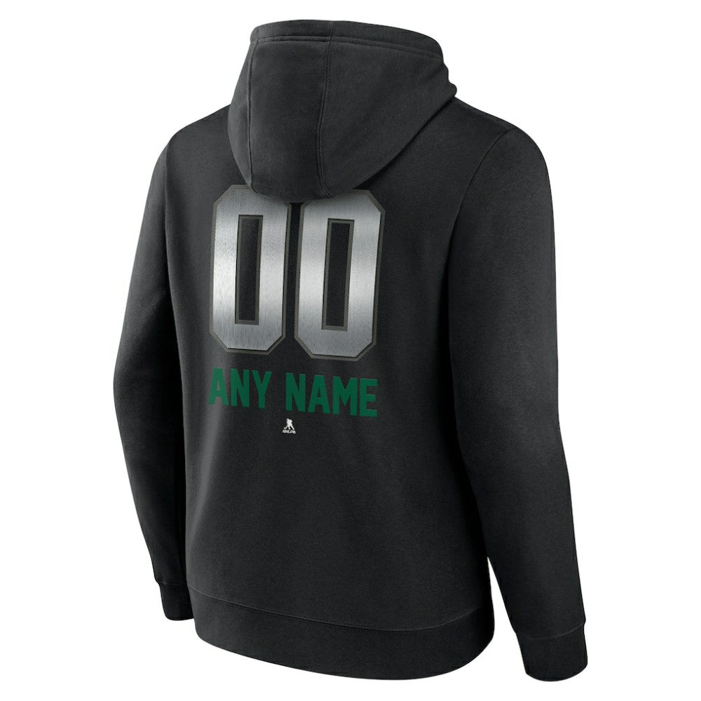 NHL Black Dallas Stars Personalized Midnight Mascot Logo Pullover Hoodie
