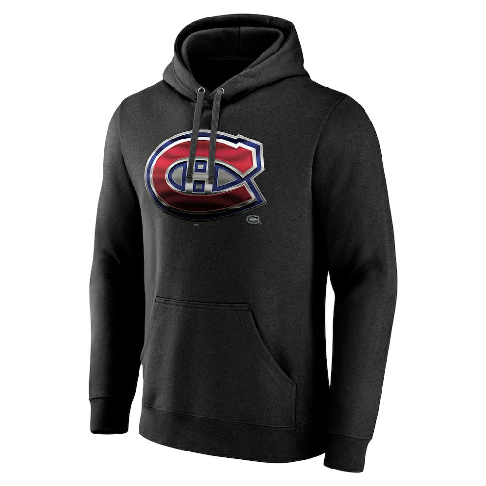 NHL Black Montreal Canadiens Personalized Midnight Mascot Logo Pullover Hoodie