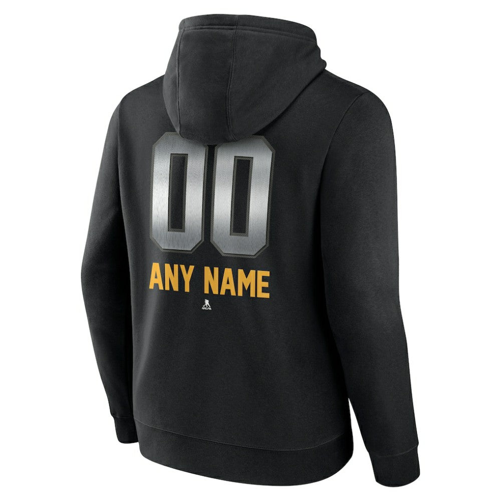 NHL Black Nashville Predators Personalized Midnight Mascot Logo Pullover Hoodie