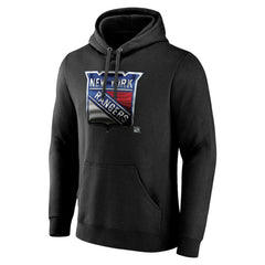 NHL Black New York Rangers Personalized Midnight Mascot Logo Pullover Hoodie