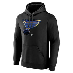 NHL Black St. Louis Blues Personalized Midnight Mascot Logo Pullover Hoodie
