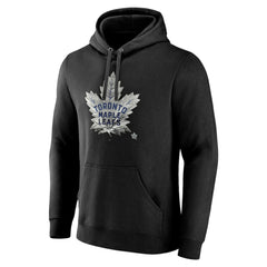 NHL Black Toronto Maple Leafs Personalized Midnight Mascot Logo Pullover Hoodie