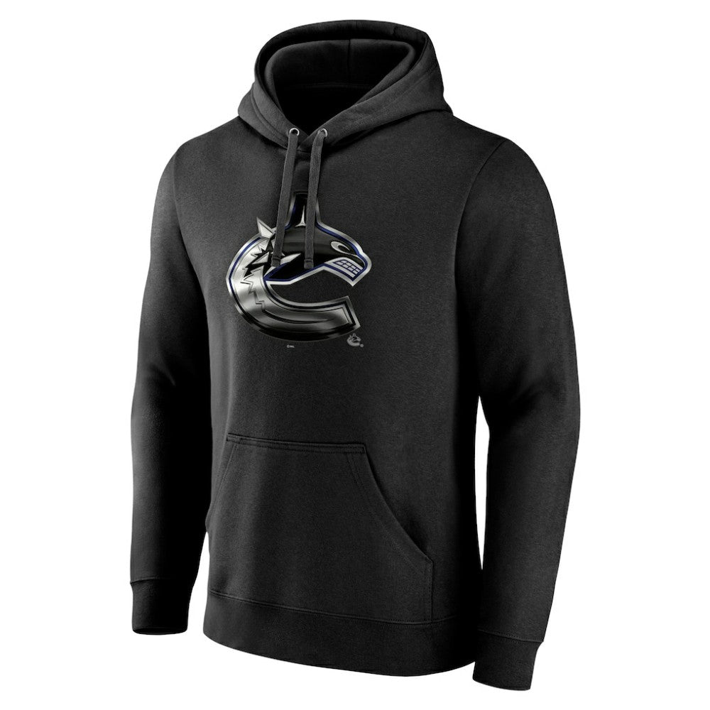 NHL Black Vancouver Canucks Personalized Midnight Mascot Logo Pullover Hoodie