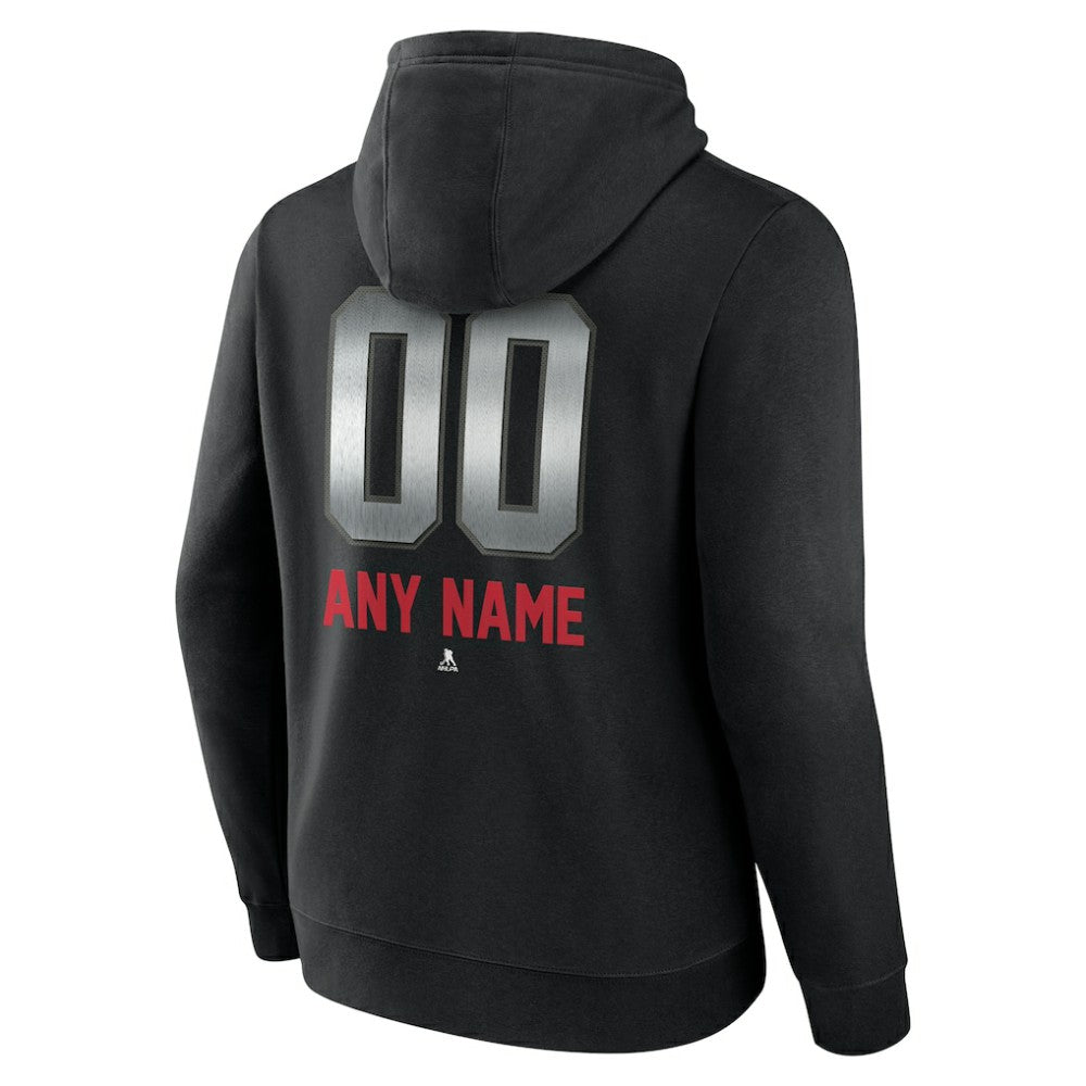 NHL Black Washington Capitals Personalized Midnight Mascot Logo Pullover Hoodie