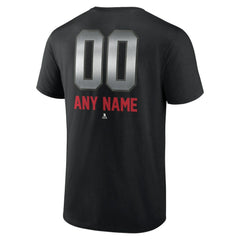 NHL Black Chicago Blackhawks Personalized Midnight Mascot Logo T-Shirt